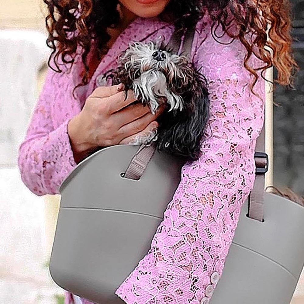 Ferplast sac pour chiens with-me small, en caoutchouc eva, poignées réglables, ceinture de sécurité incluse, 14 x 35 x h 22 cm
