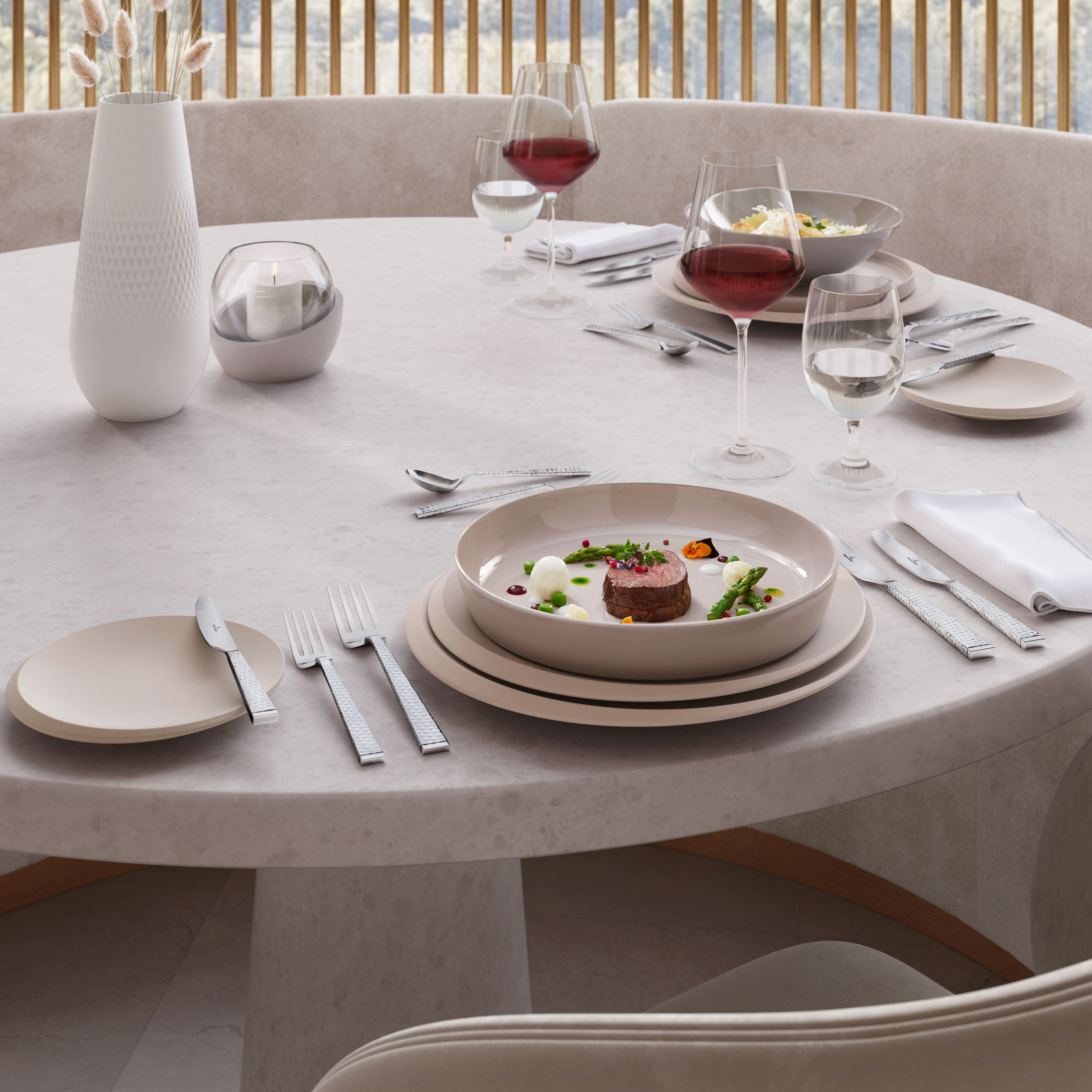 NewMoon Bread plate Beige, 6.4'', Premium Porcelain
