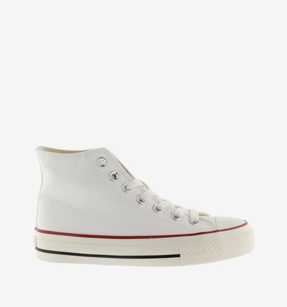 TRIBU BRILLO BOTTINE TOILE BRILLANTE Baskets montantes en toile pour femme BLANCO