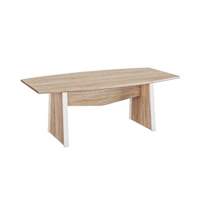 Table de réunion tonneau MAMBO - Chêne Sonoma/blanc