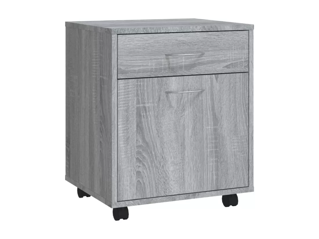 Armoire roulante Sonoma gris 45x38x54 cm Bois d'ingénierie