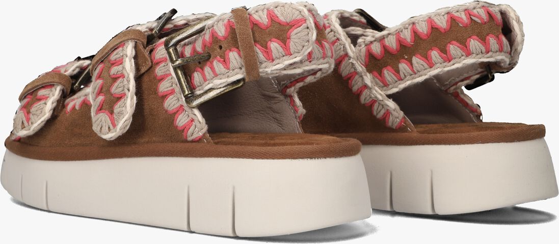 bruine mou sandalen bounce sandal