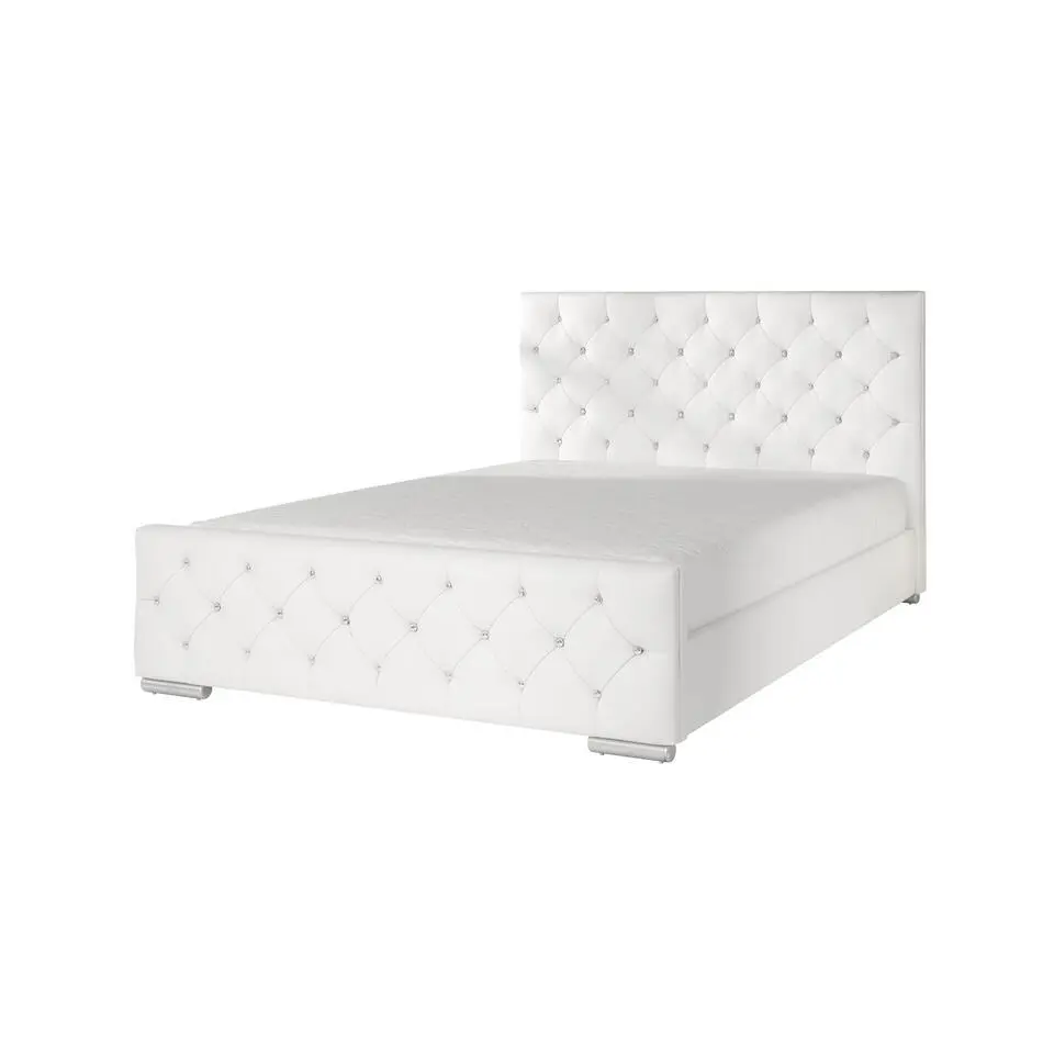 Meubella - Tweepersoonsbed Aventura Diamond - Wit - 160x200 cm