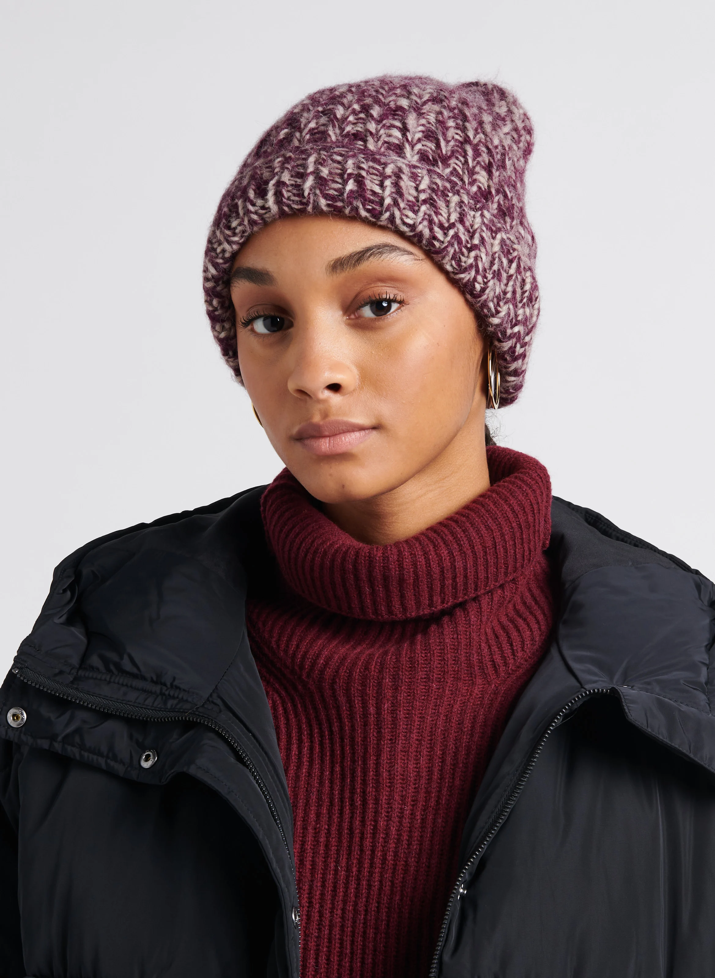 MIREIL - Bonnet en laine mélangée | Violet
