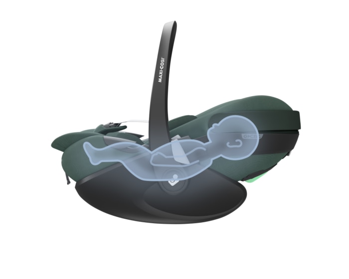 Pebble 360 Pro 0 - 15 M  40 - 87 cm  0 - 13 kg    Innovative SlideTech®-Technologie |    Flache Liegeposition |    Easy-in-Gurt |    G-CELL Seitenaufprallschutz |    FlexiSpin-Drehung mit nur einer Hand |