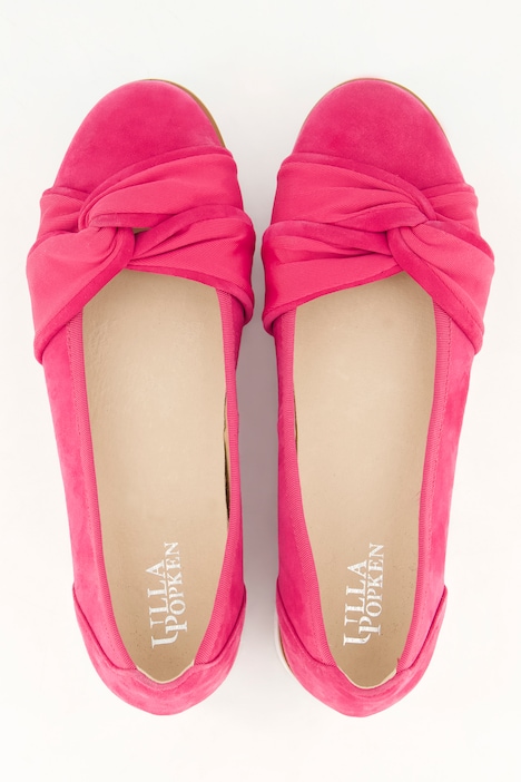 Ballerinas, Zierknoten, Velours, Weite H