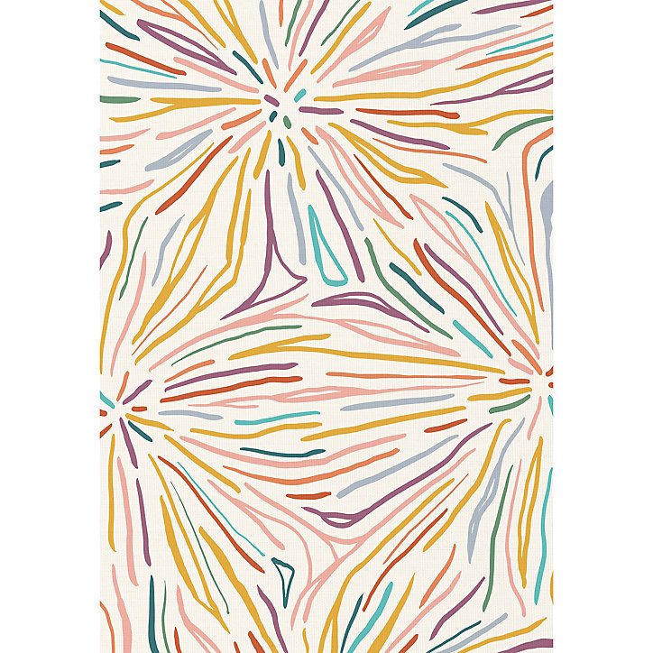 Tapis vinyle motif traits multicolore L.95x l.66 cm x ep. 2 mm