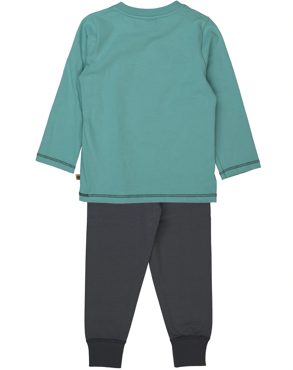 Schlafanzug lang NACHTZUG in green aqua