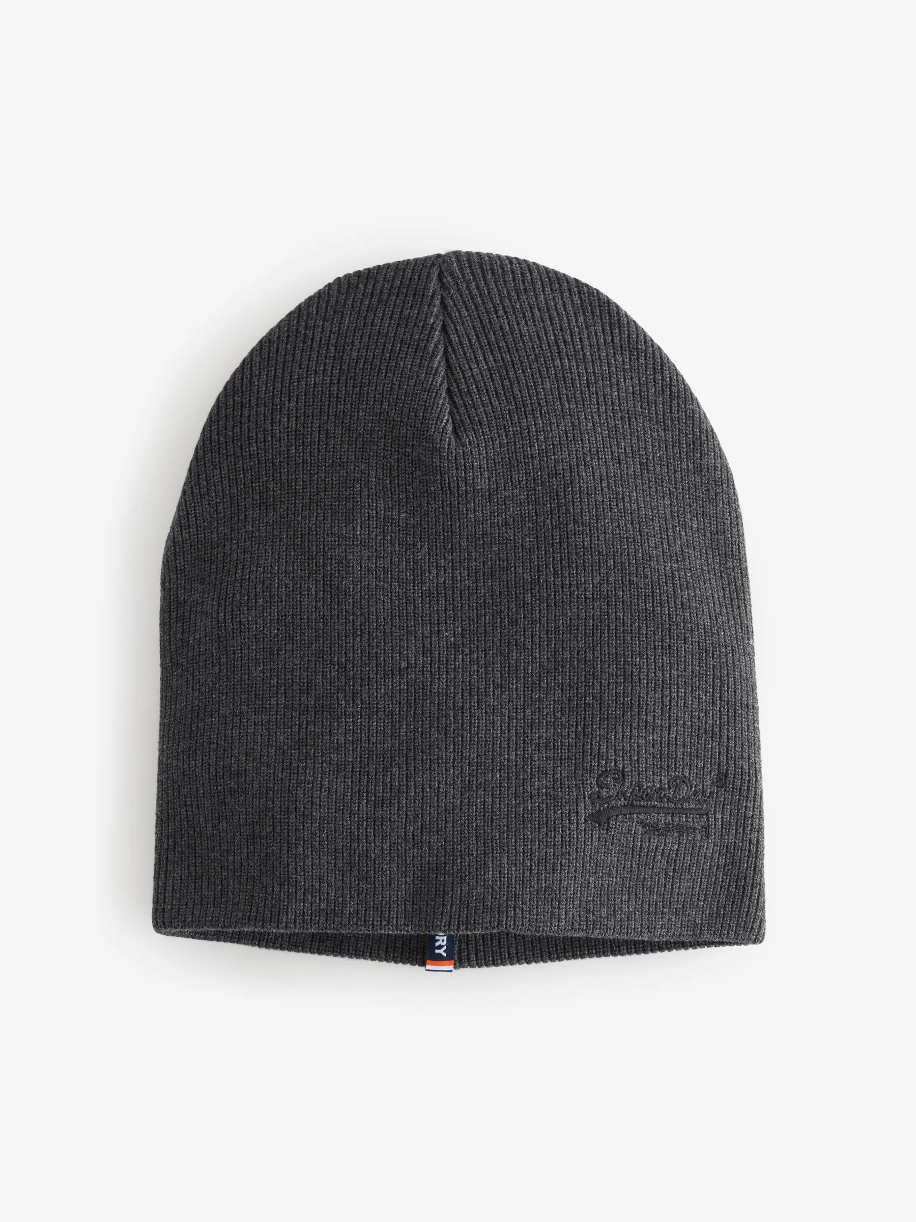 Grijs - Superdry gebreide beanie-muts met Essential-logo