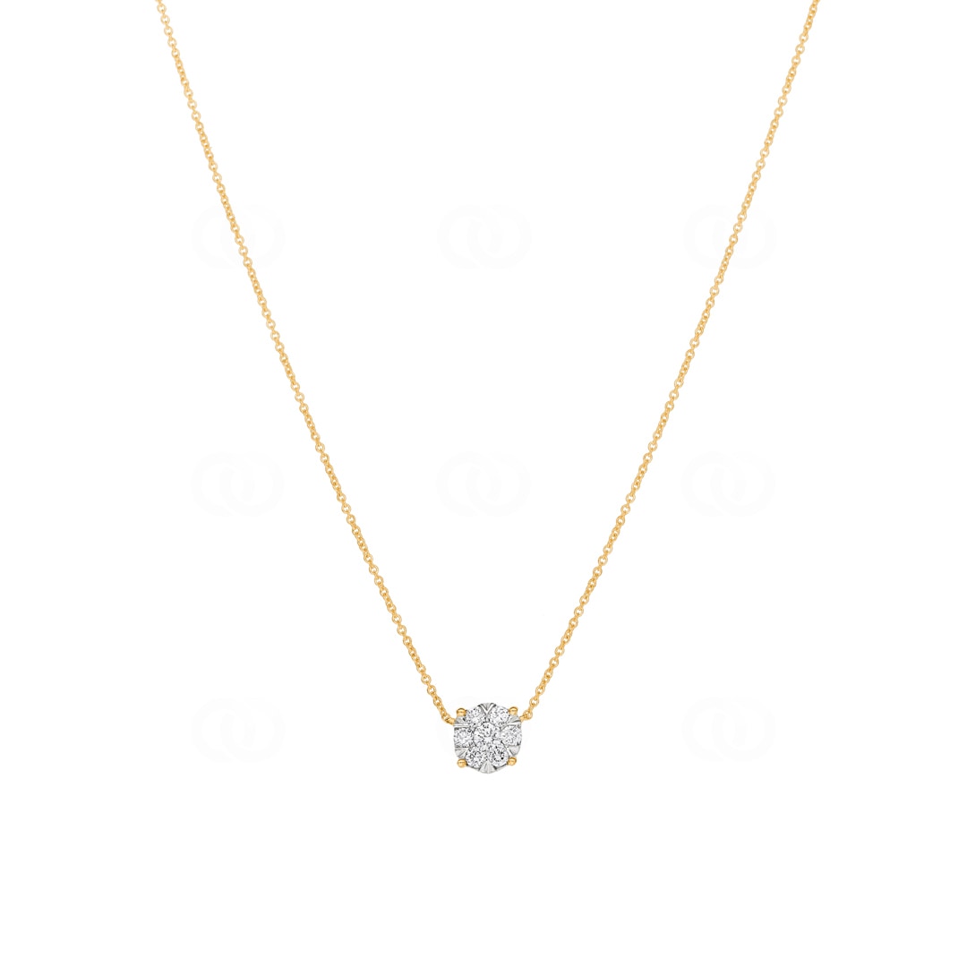 Collier 750/18 K Gelbgold mit Diamanten 0.33ct H/Si