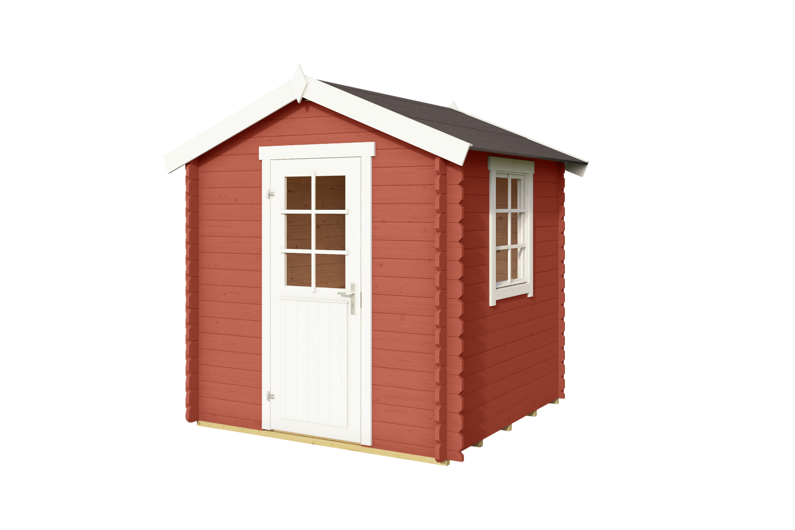 Gartenhaus WELS 1 - schwedenrot - Fichte massiv - 200x200 cm