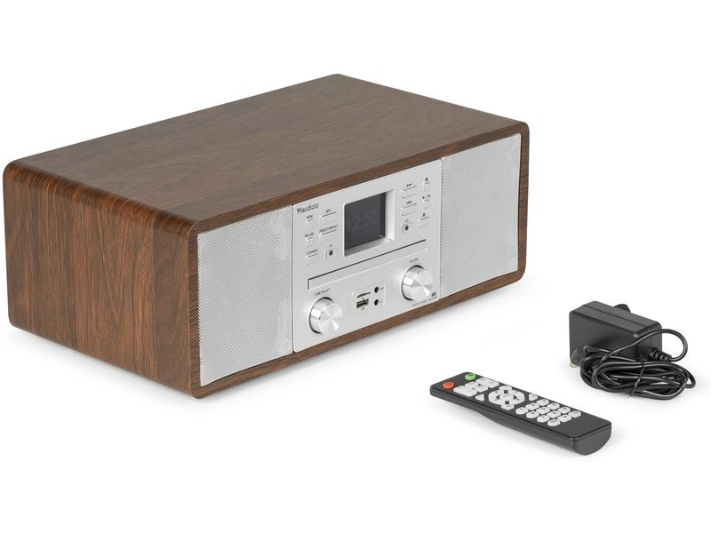 Audizio DAB  Radio Avola Silber DAB  Radio mit CD Spieler, Internet Radio und Bluetooth
