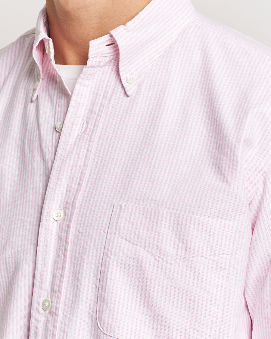 Kamakura Shirts Vintage Ivy Oxford Button Down Shirt Pink Stripe