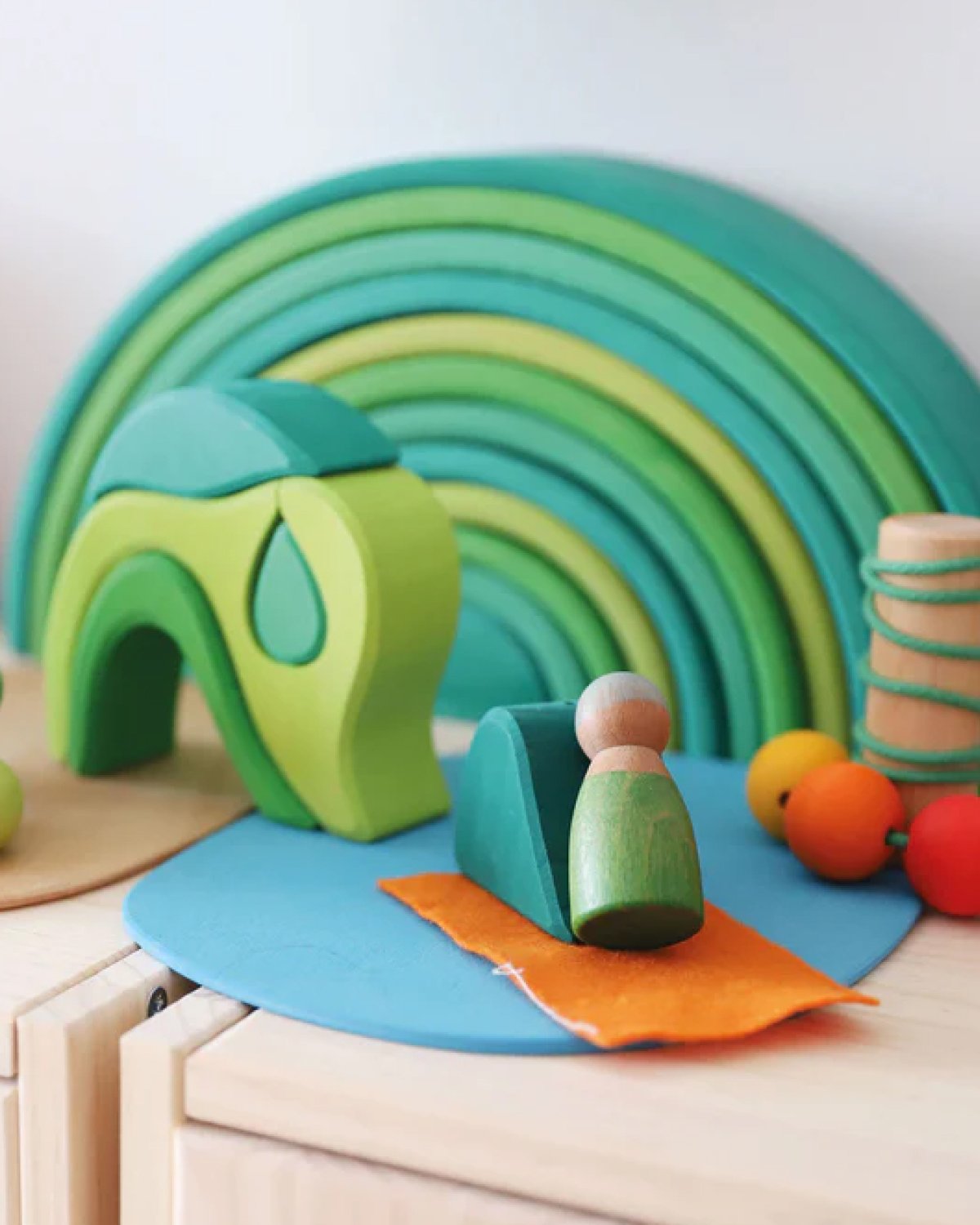Småverden i Skogen – Byggesett i Tre 19stk | Small world play in the woods