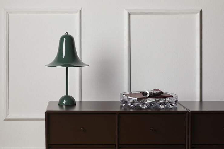 Verpan Pantop Ø23 Portable Table Lamp Dark green