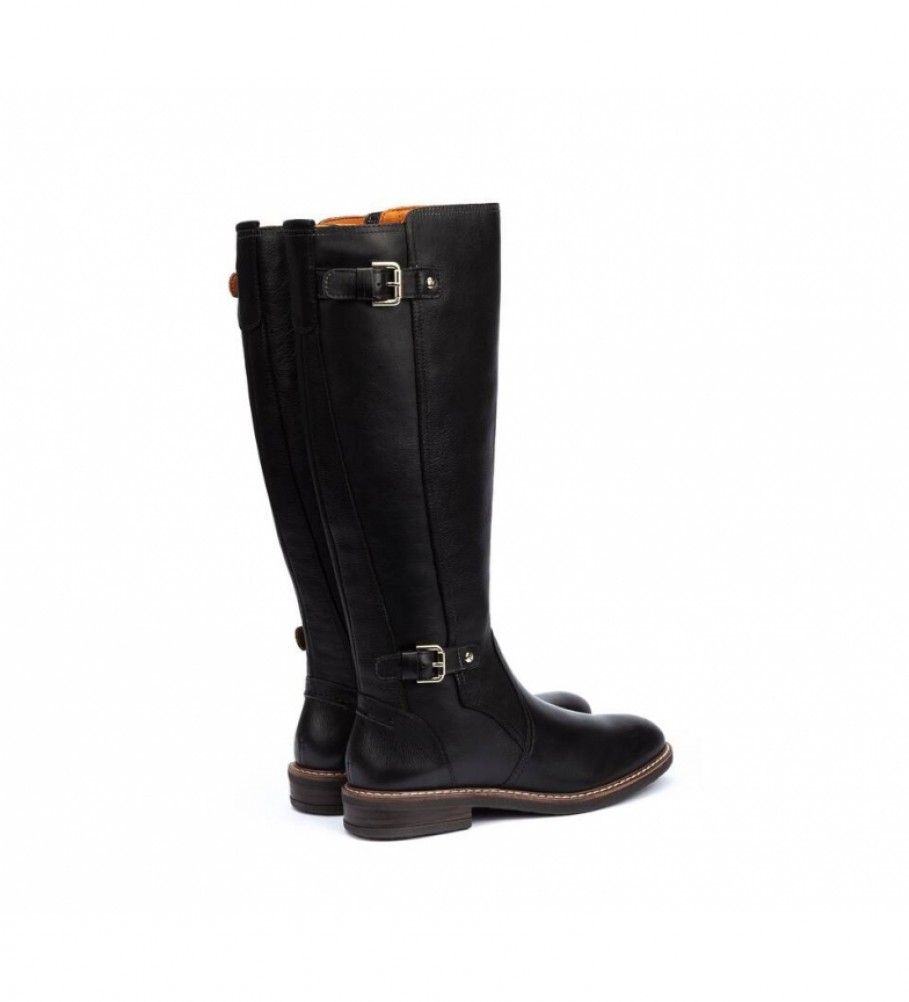 Botas de couro preto Pikolinos Aldaya