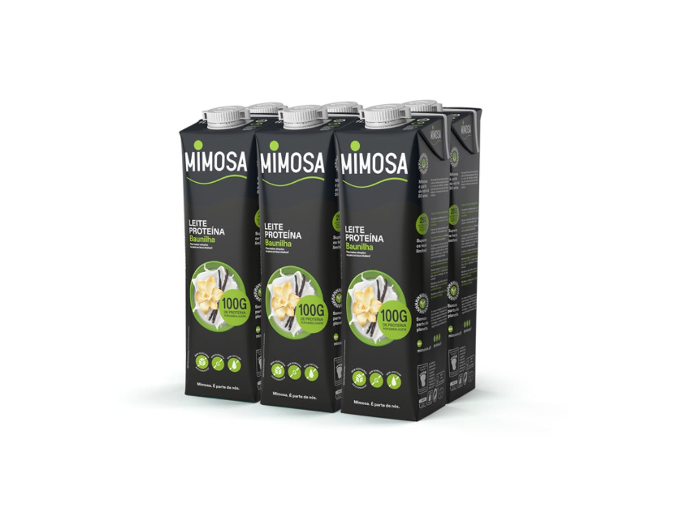 LEITE   PROTEÍNA MIMOSA BAUNILHA 6X1L