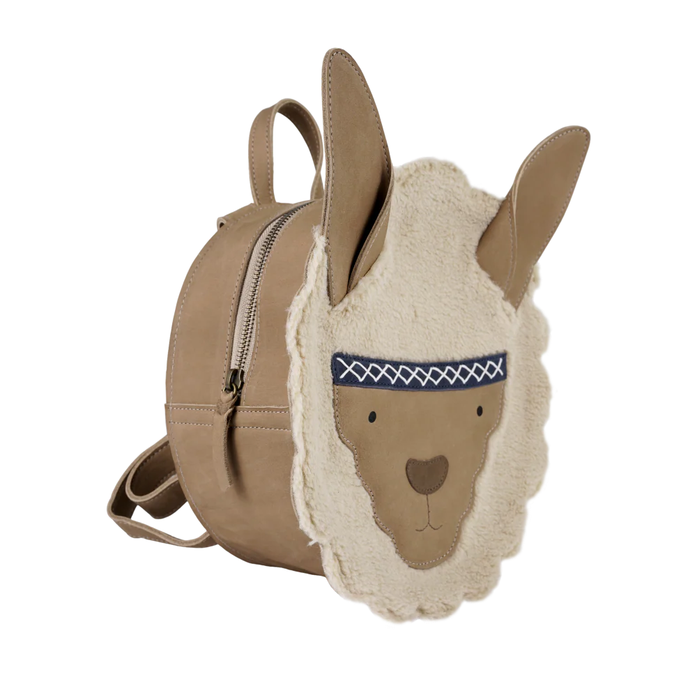 Umi Schoolbag | Alpaca | Beige Curly Faux Fur