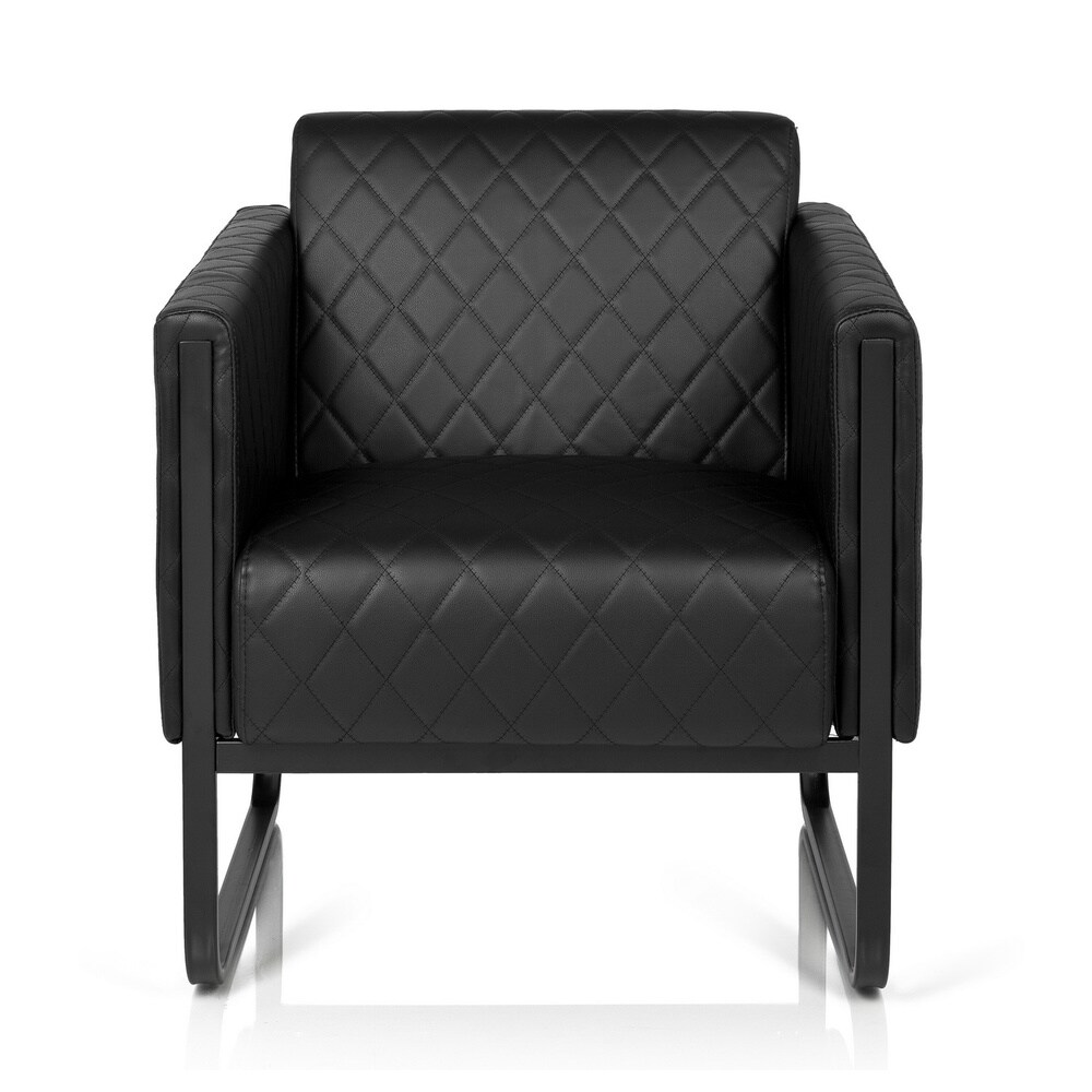Polstersessel ARUBA BLACK Kunstleder mit Armlehnen hjh OFFICE