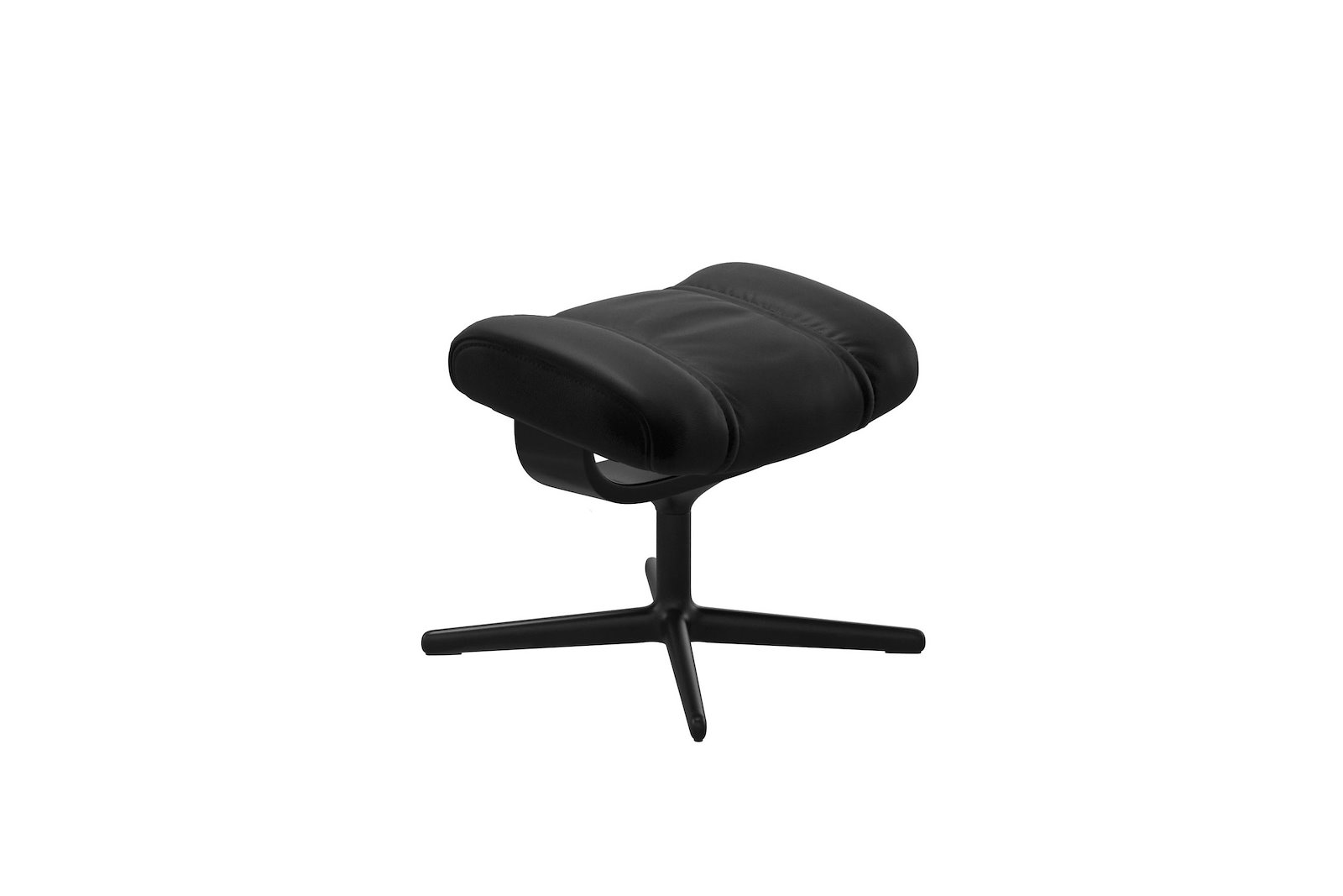 Wing krakk I hud Batick Black med Cross Matt sort - Sort beiset understell.