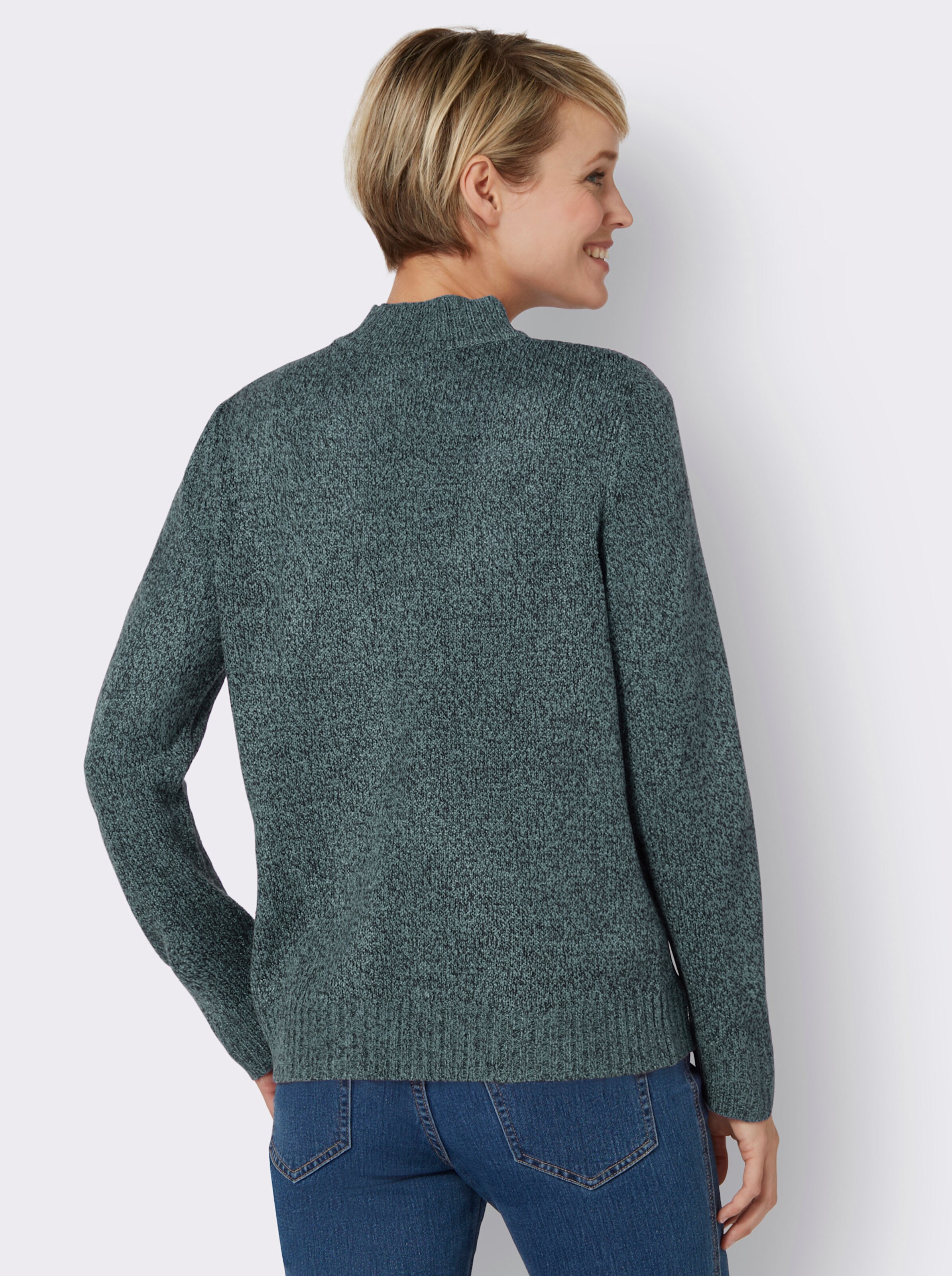 Stehkragen-Pullover