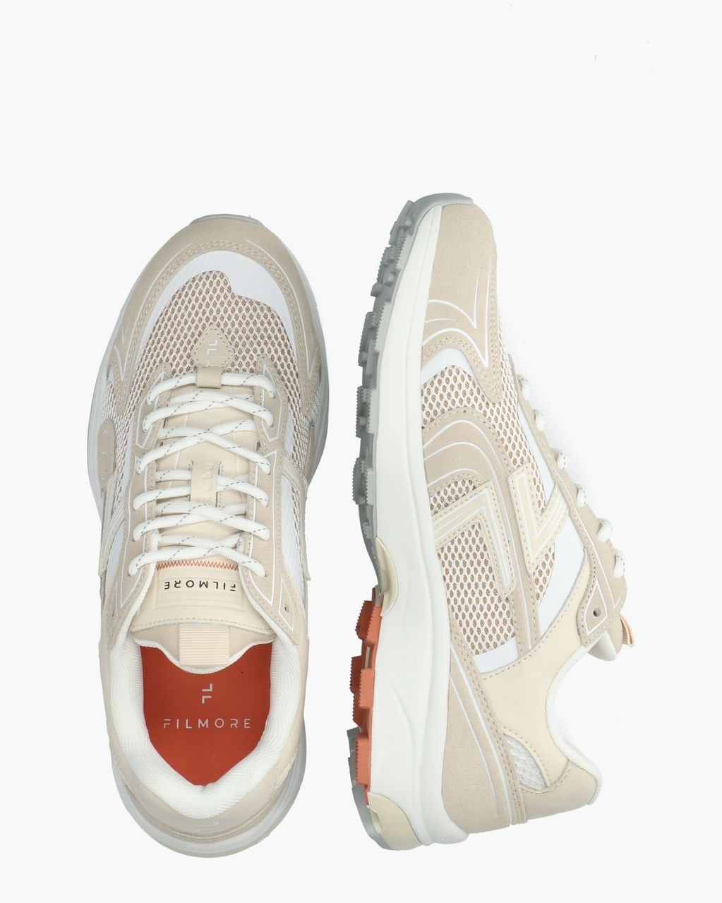 Filmore Yali Beige/Wit Herensneakers