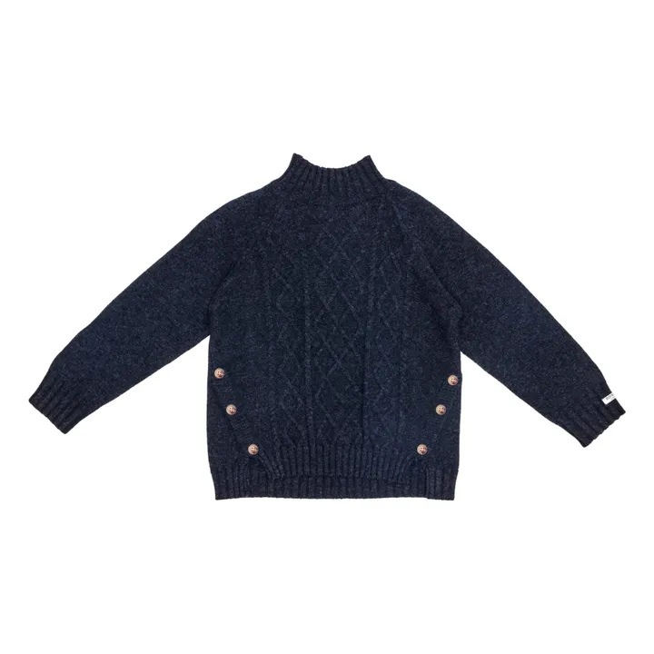 Donsje Pull Laine Merinos Jos | Bleu marine