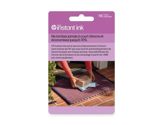HP - Cartouche d'encre Carte prépayée instant ink - abonnement livraison cartouc