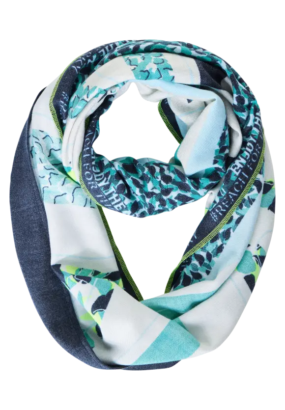 Cosy Print Loopschal - night sky blue