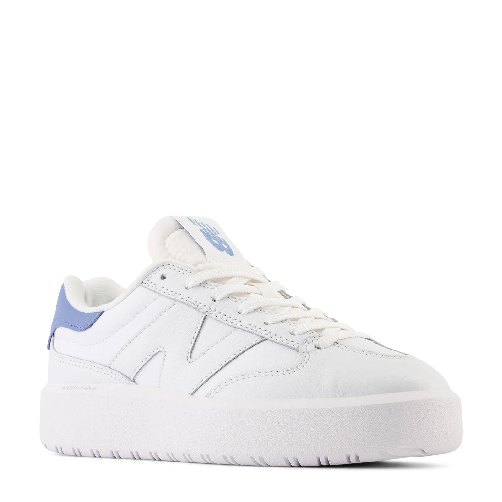 New Balance 302  leren sneakers wit/lichtblauw