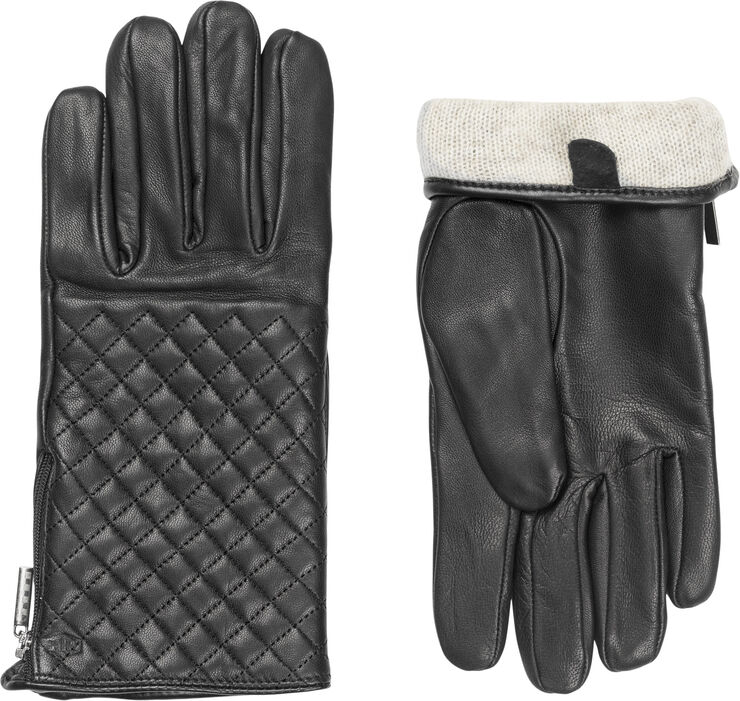 MJM MJM Glove Lucille Quilted Sheepskin Black Black
