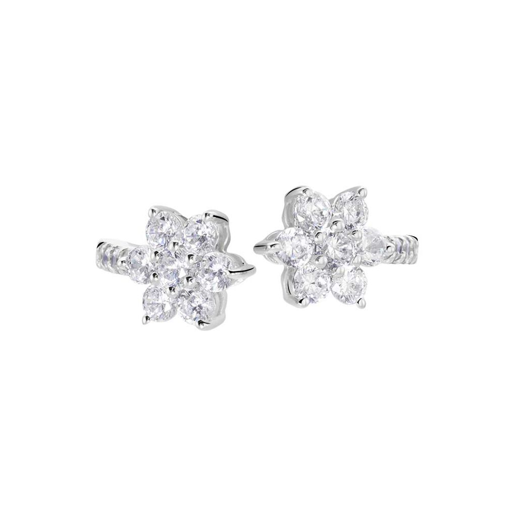 Bague Ajustable Sarette Argent Blanc Oxyde De Zirconium