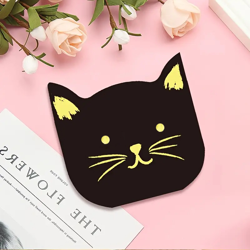 (16er Set) 31x33cm Einweg Servietten Party Tisch Dekoration Katzen Design - Schwarz / Gold