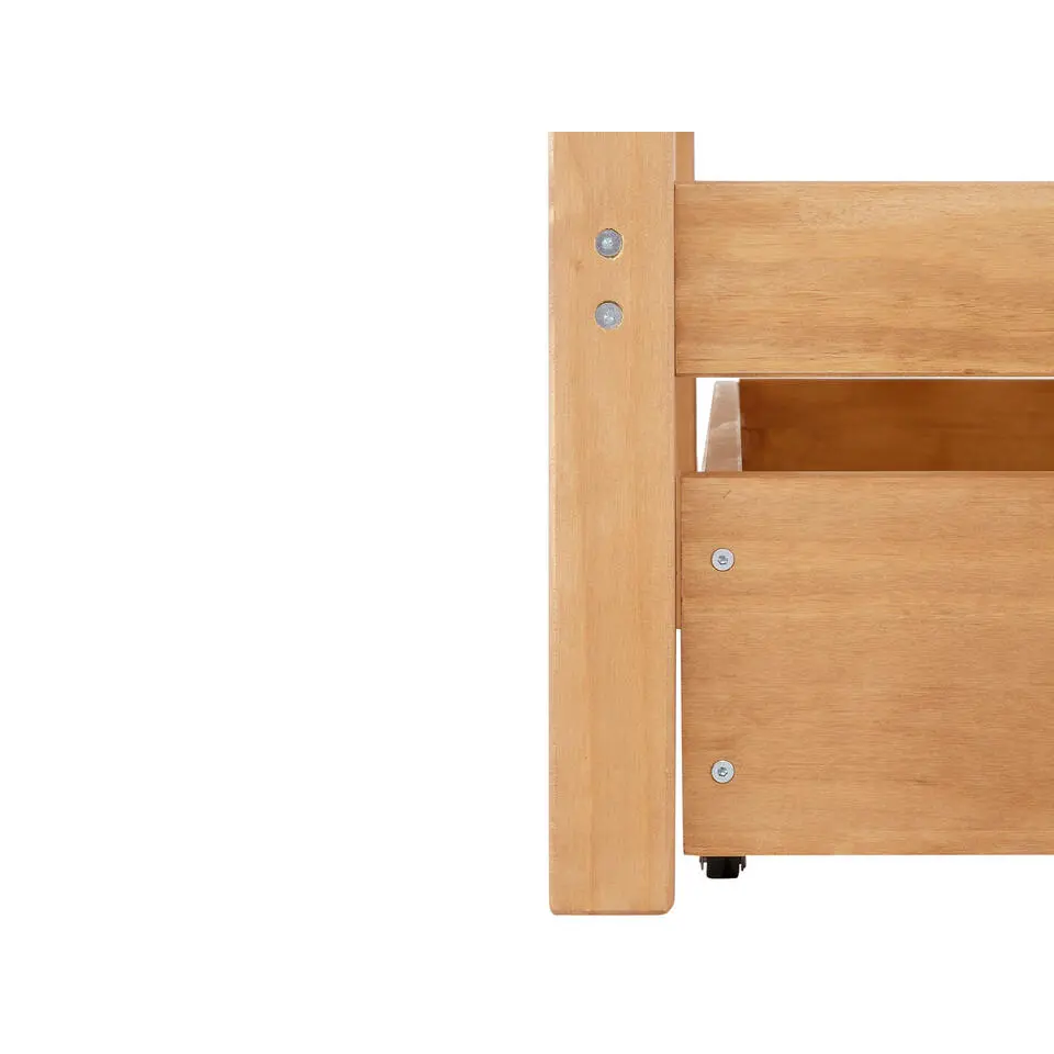 Alpi2 - Onderschuifbed 90x200 cm voor kinderen grenen