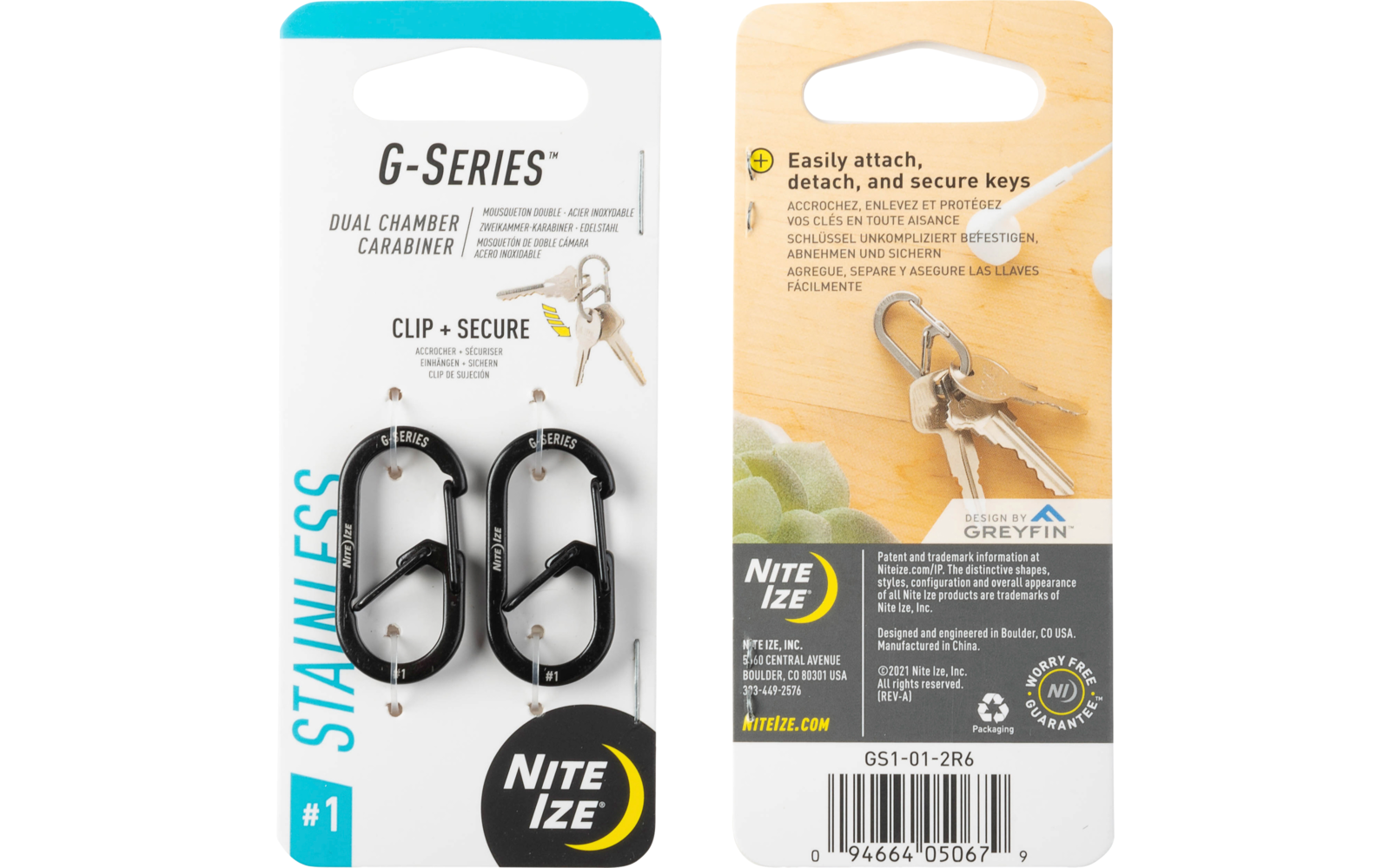 Nite Ize Karabiner G-Series 1 2pack schwarz