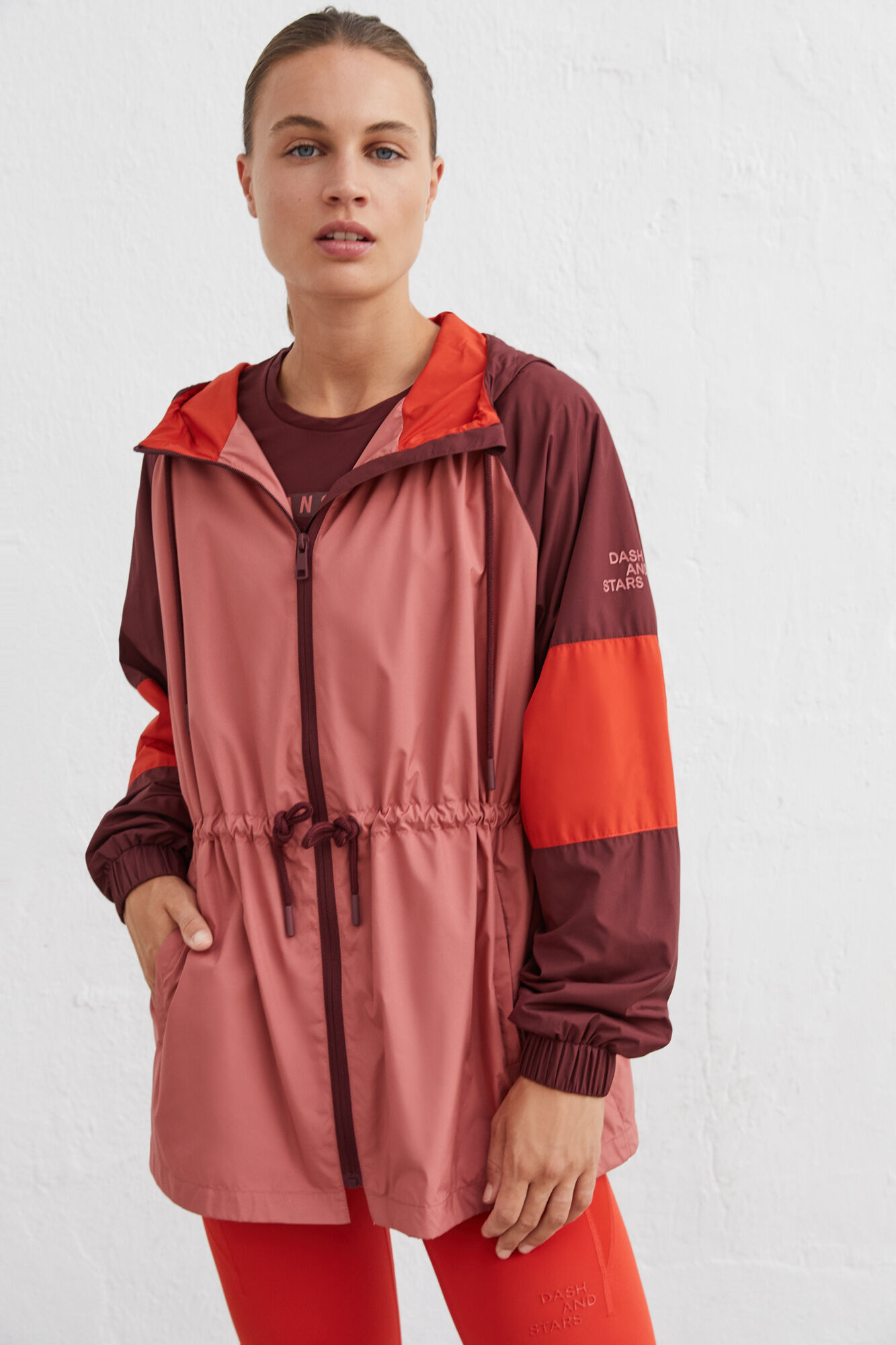 Jaqueta técnica granada - estampada