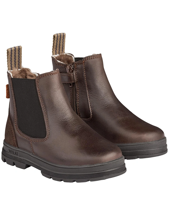 Chelsea-Boots CHAI WOOL TEX gefüttert in dark brown