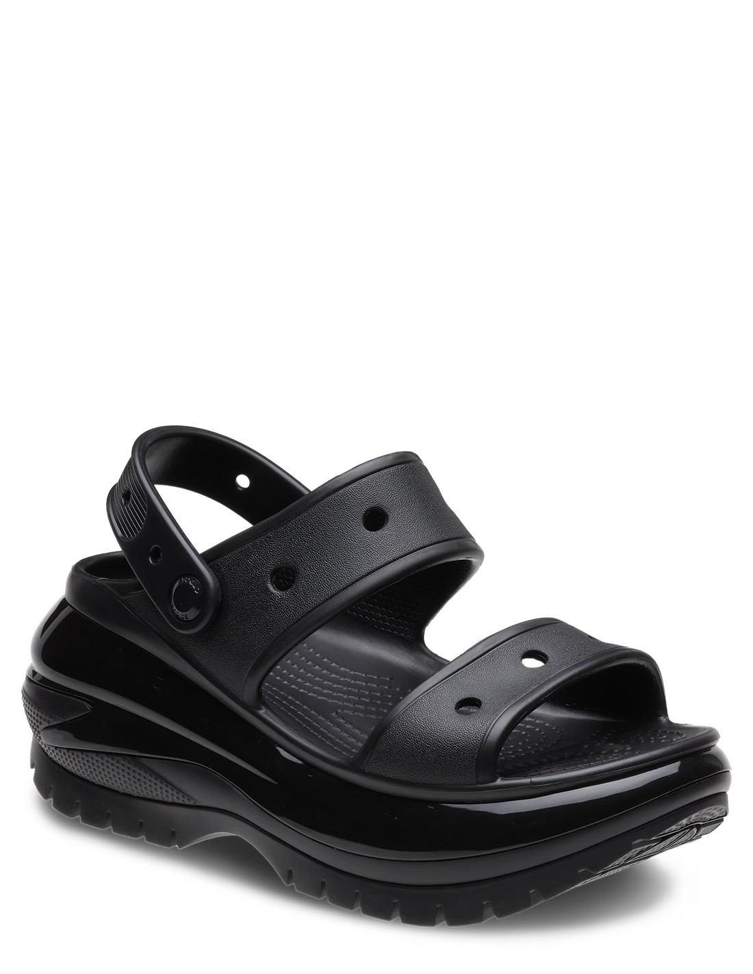 crocs sandales compensées femme classic mega crush sandal noir