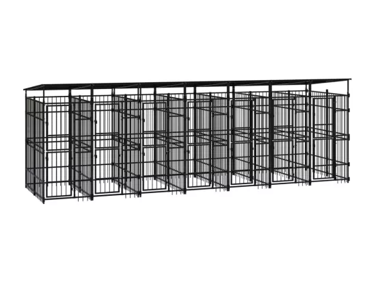 Chenil cage enclos pac noire 672 x 192 x 200 cm 02_0041738