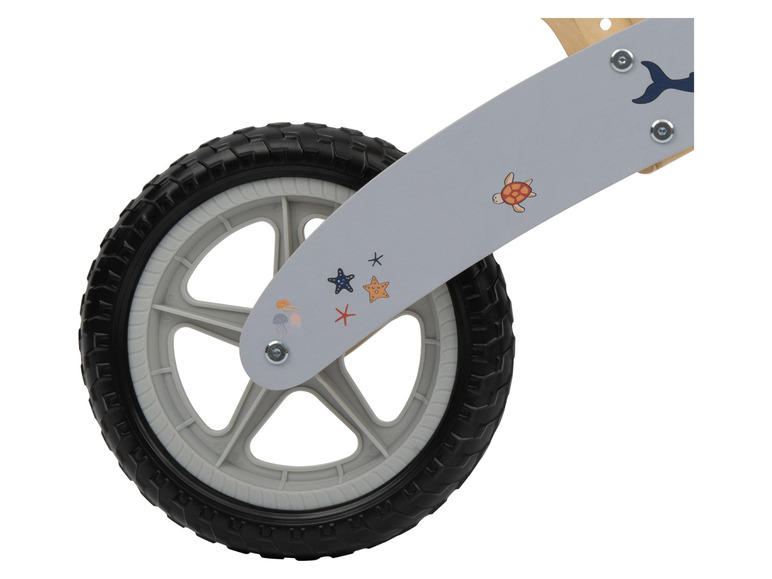 Houten schommeldier of loopfiets