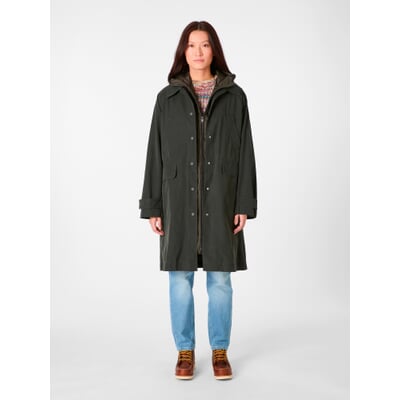 Damen-Trenchcoat 2in1 mit Weste, Oliv