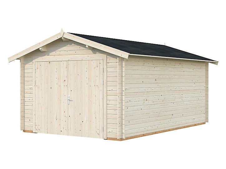Garage en bois Danube pour 1 voiture 16,3m²