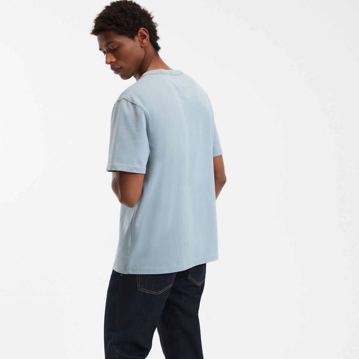 COLEÇÃO LA REDOUTE<br>Camiseta de gola redonda, malha de algodão