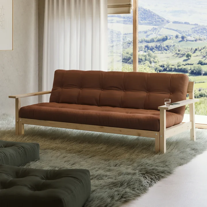 Karup Design - Unwind Schlafsofa, Kiefer natur / dunkelgrau (734)