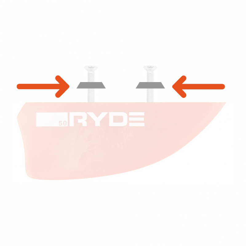 Rondelle cuvette pour aileron de twintip