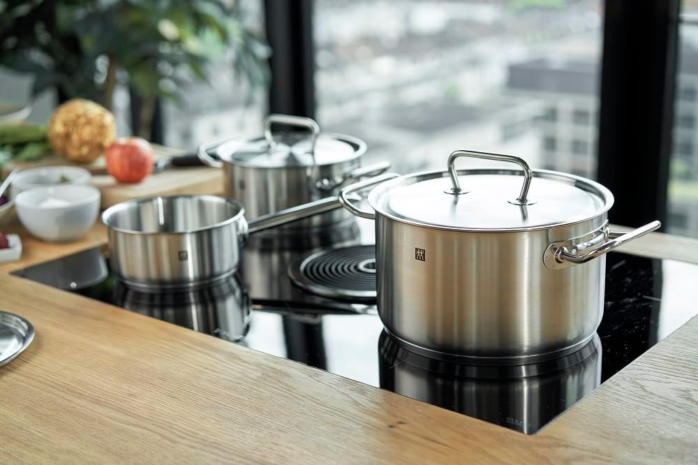 ZWILLING Twin Classic Kochtopf-Set 5-teilig, mit Deckel, Induktionsgeeignet, Unbeschichtet, Edelstahl, Silber