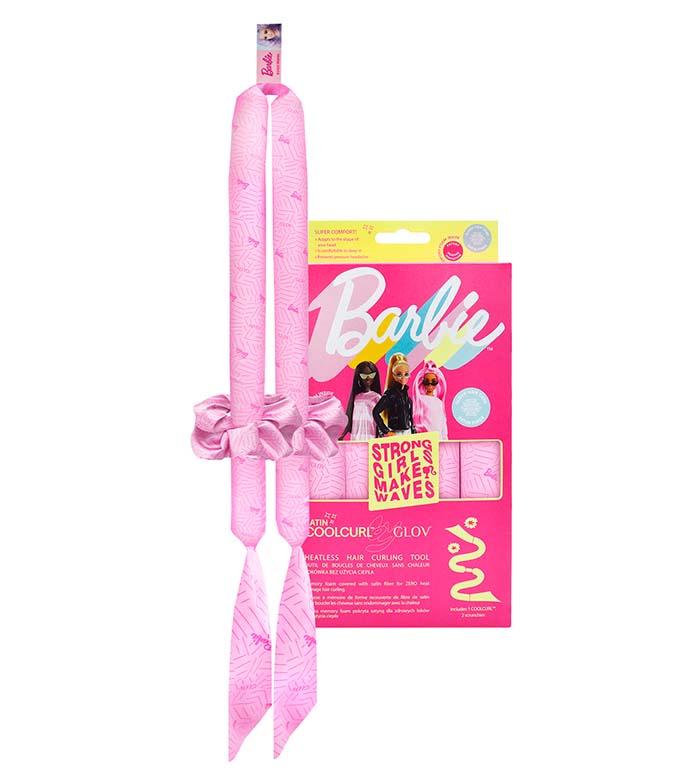 GLOV - *Barbie* - Conjunto para enrolar cabelos sem calor Cool Curl - Pink Panther