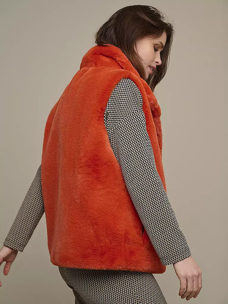 RINO&PELLE Gilet in Pelzoptik LISON orange