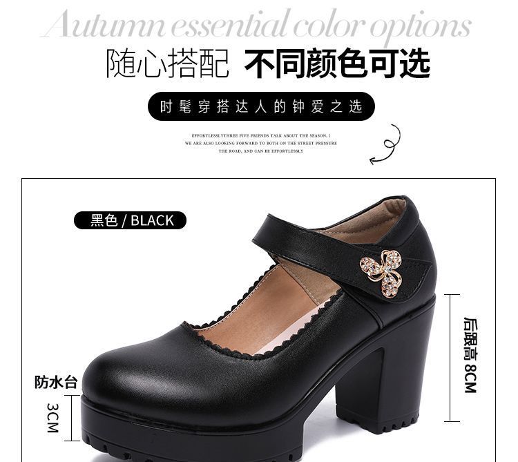 Obelie - Mary Jane pumps met plateauhak en blokhak