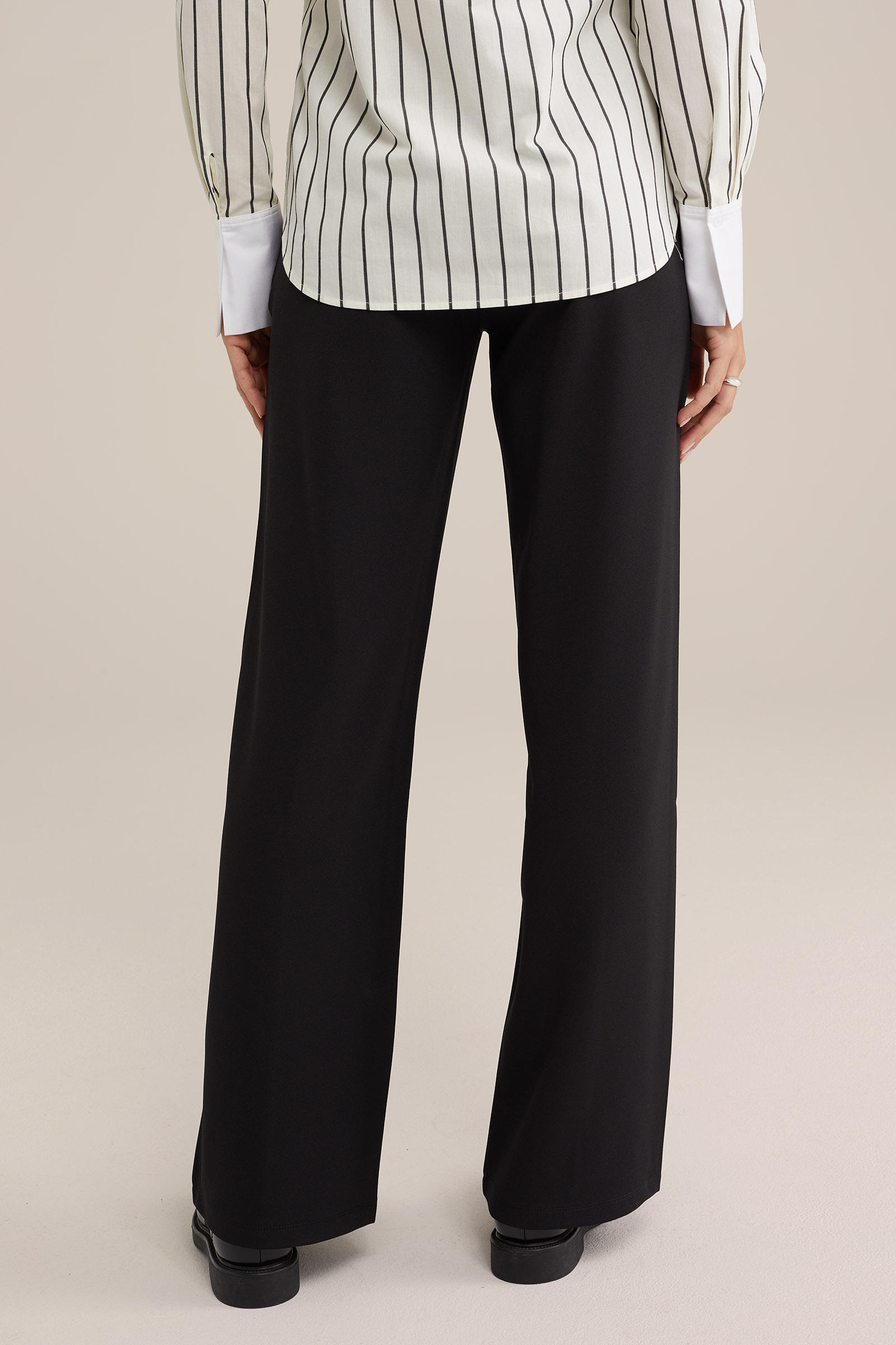 pantalon met stretch WE Fashion Zwart